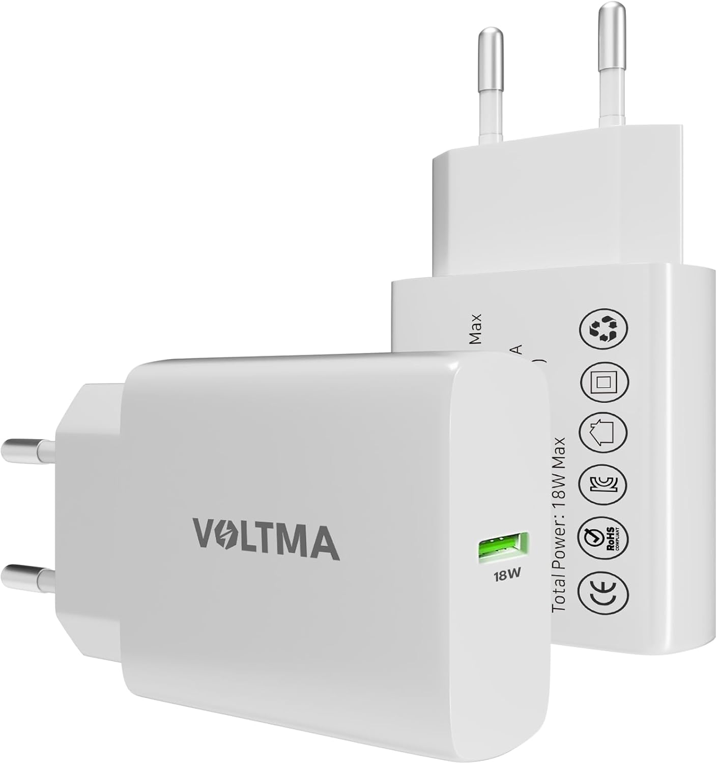 Voltma Cargador GAN Tech 18W, USB Tipo-A