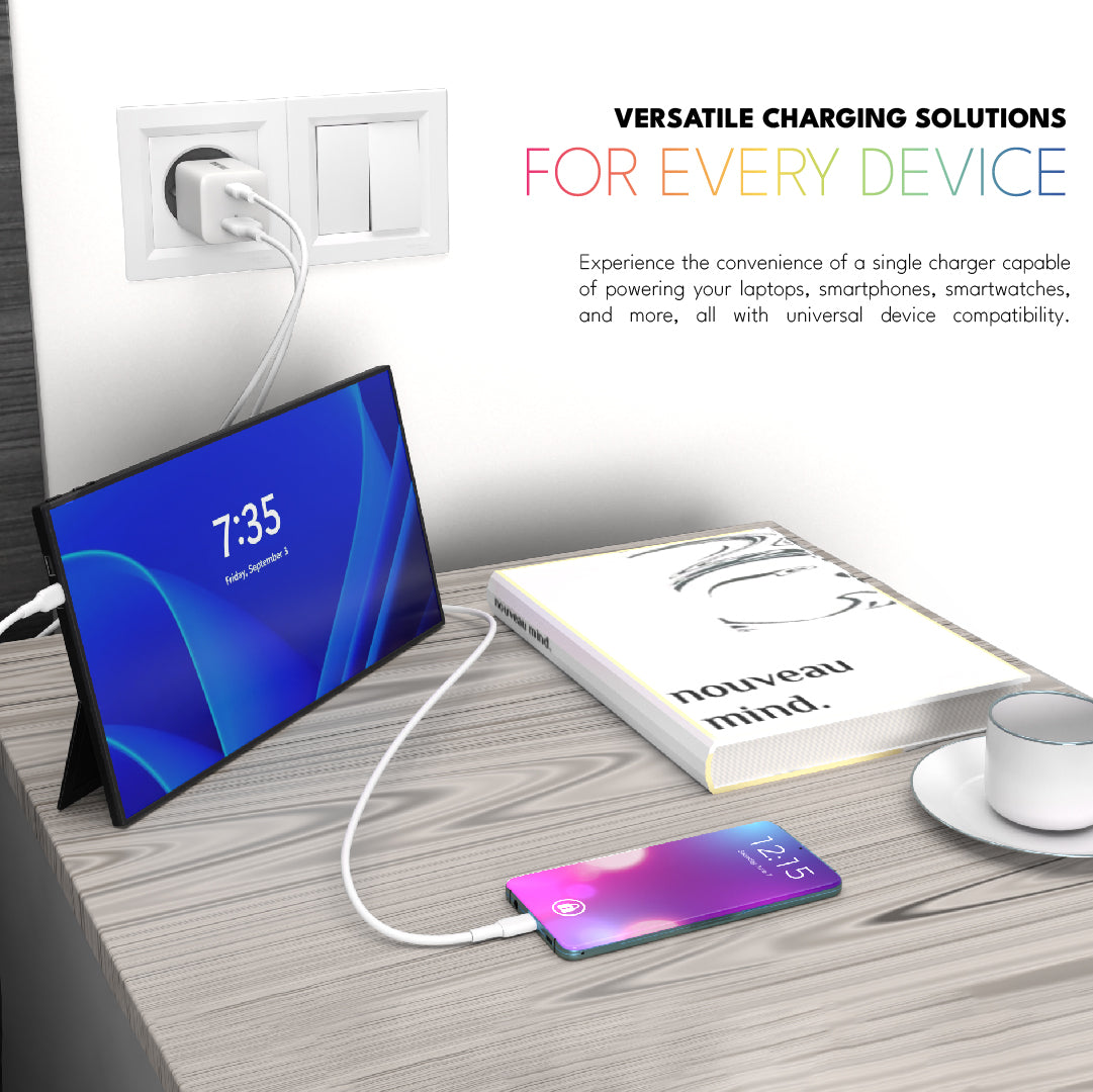 VOLTMA Cargador de 45W con 2 Puertos USB