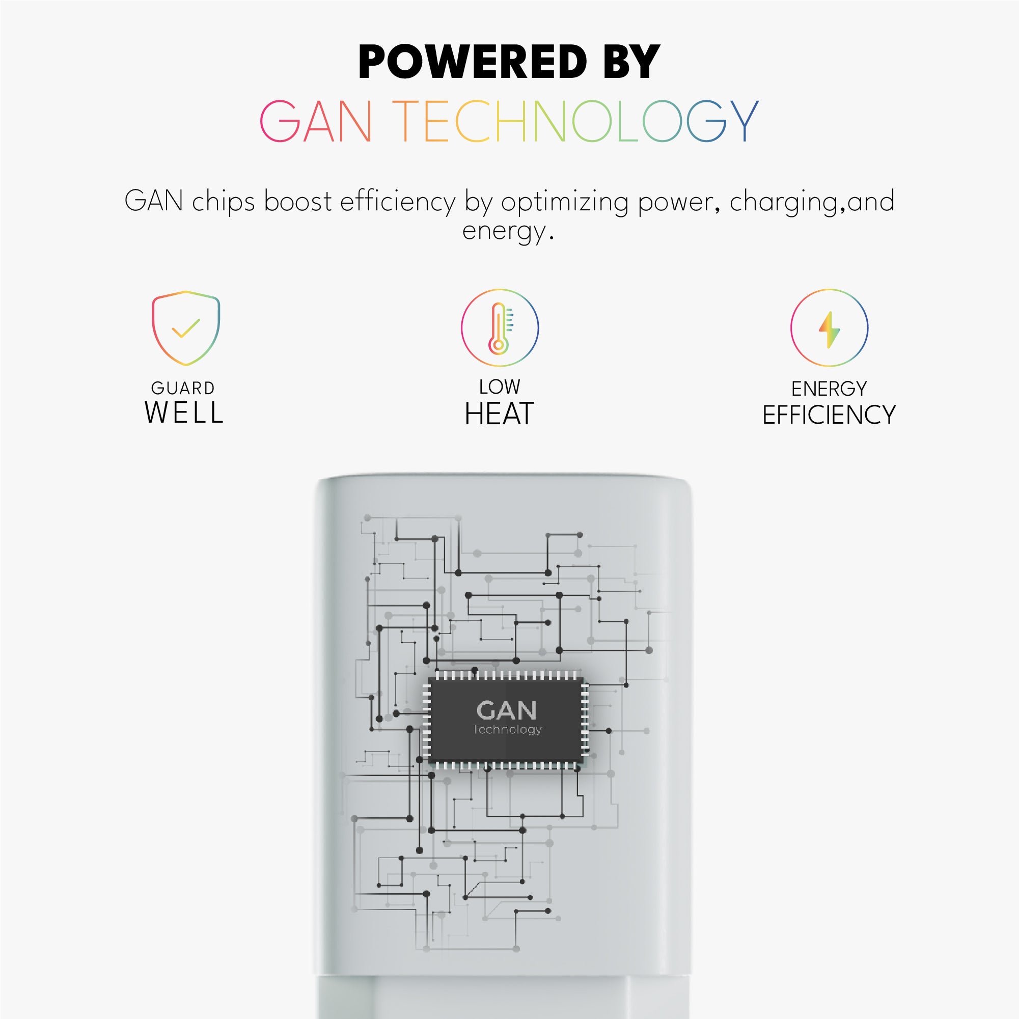 VOLTMA Cargador USB de 65W con 3 Puertos de Entrada