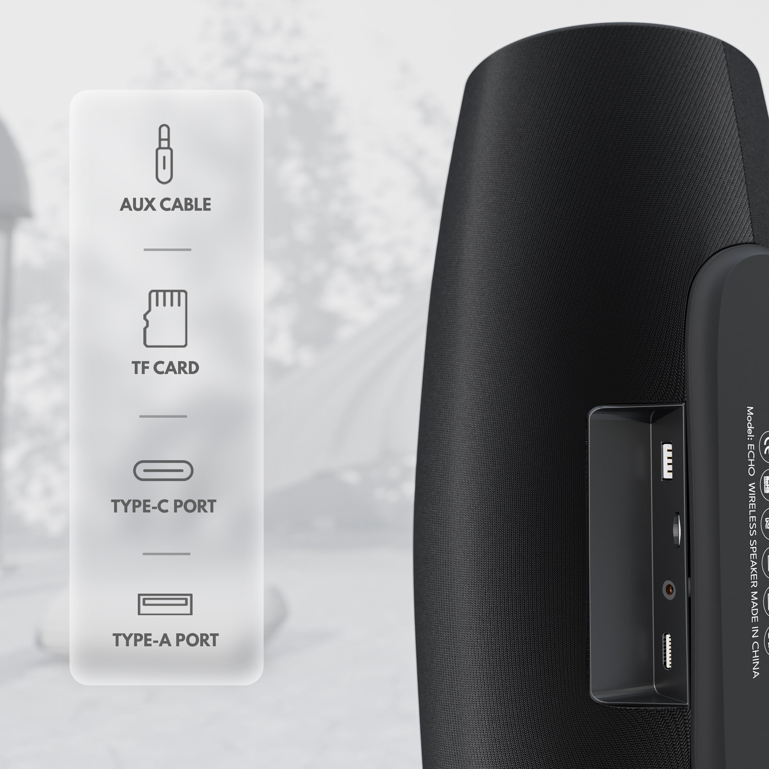 Echo Altavoz con múltiples puertos