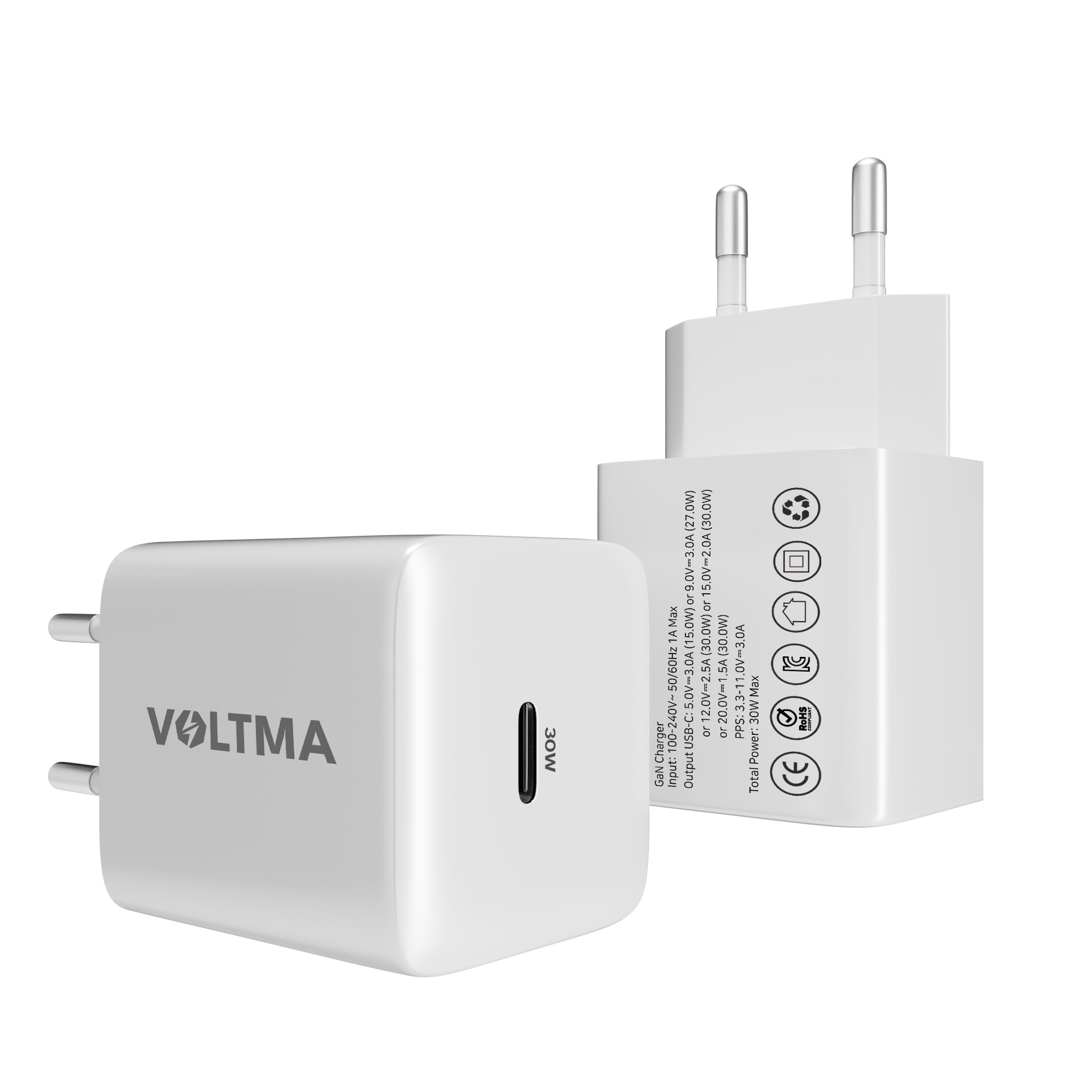 VOLTMA Cargador 30W, Cargador USB Tipo-C