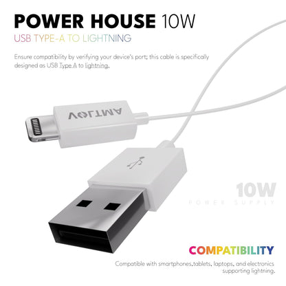 Cable de Silicona USB A a Lightning Voltma PHS10UL, 10W
