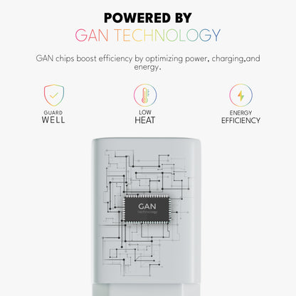 VOLTMA Cargador USB de 65W con 3 Puertos de Entrada