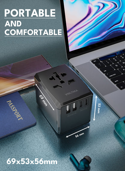 VOLTMA Cargador Universal 45W - 3 Puertos USB-C